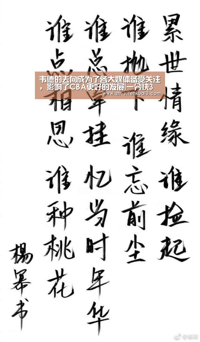 韦德的去向成为了各大媒体备受关注,影响了CBA更好的发展|一分快3(图1) 一分快3